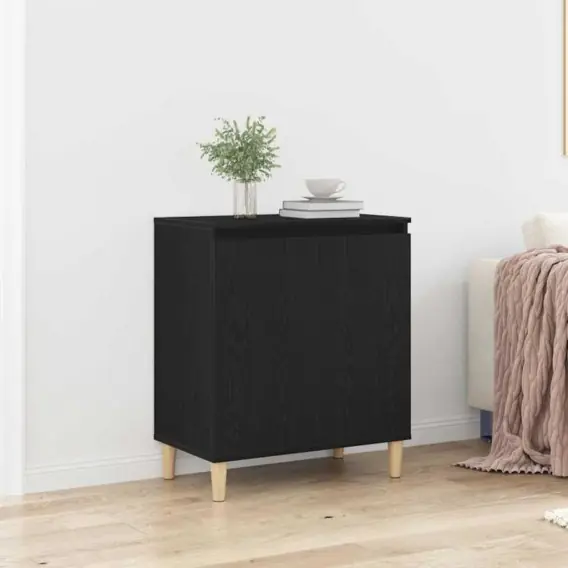 Premium Szafka Czarna Dąb 60x35x70 cm Drewno inżynieryjne Lumarko! - Hurtownia wielobranżowa Lumarko