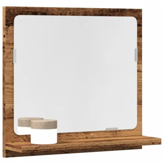 Bezpieczne zakupy Szafka łazienkowa z lustrem, stare drewno, 40x11x37 cm Lumarko! Lumarko! - Hurtownia wielobranżowa Lumarko