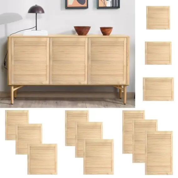 Premium VidaXL Drzwi żaluzjowe do szafki, 2 szt., 99,3x49,4 cm, drewno sosnowe - Hurtownia wielobranżowa Lumarko