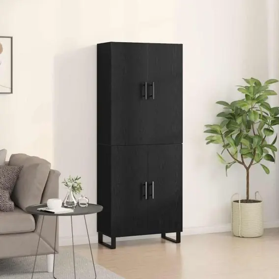 VidaXL Highboard 2 szt. Czarny dąb 69,5 x 34 x 180 cm - Hurtownia wielobranżowa Lumarko Taniej