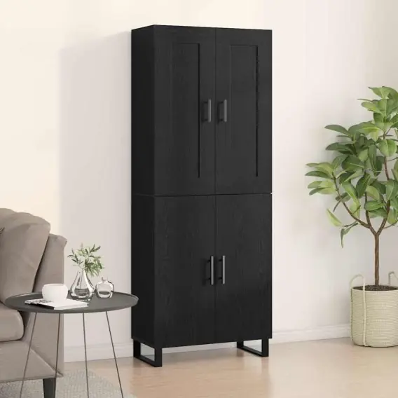 Ostatnia szansa VidaXL Highboard 2 szt. Czarny Dąb 69,5 x 34 x 180 cm - Hurtownia wielobranżowa Lumarko