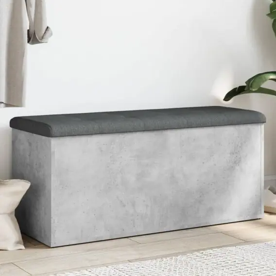 Hit cenowy VidaXL Ławka ze schowkiem, szarość betonu, 102x42x45 cm - Hurtownia wielobranżowa Lumarko