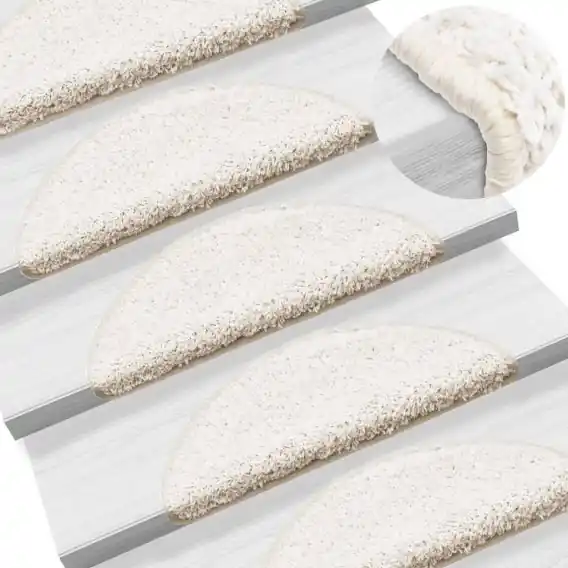 VidaXL Maty na schody 10 szt. 56x17x3 cm Białe półokrągłe - Hurtownia wielobranżowa Lumarko Premium