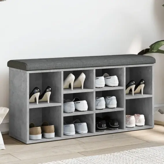 VidaXL Ławka na buty, szarość betonu, 102x32x50 cm - Hurtownia wielobranżowa Lumarko Wyprzedaż