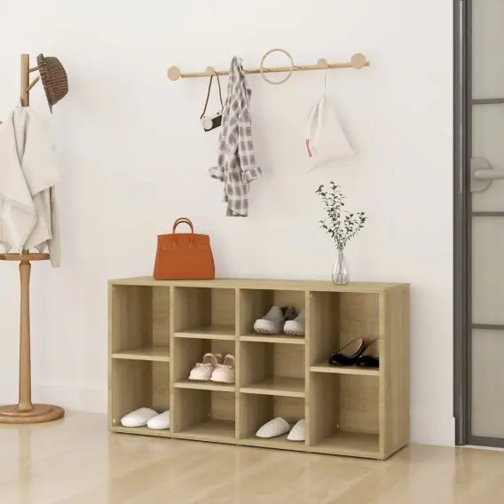 Zniżka VidaXL Ławka z miejscem na buty, dąb sonoma, 103x30x55 cm - Hurtownia wielobranżowa Lumarko
