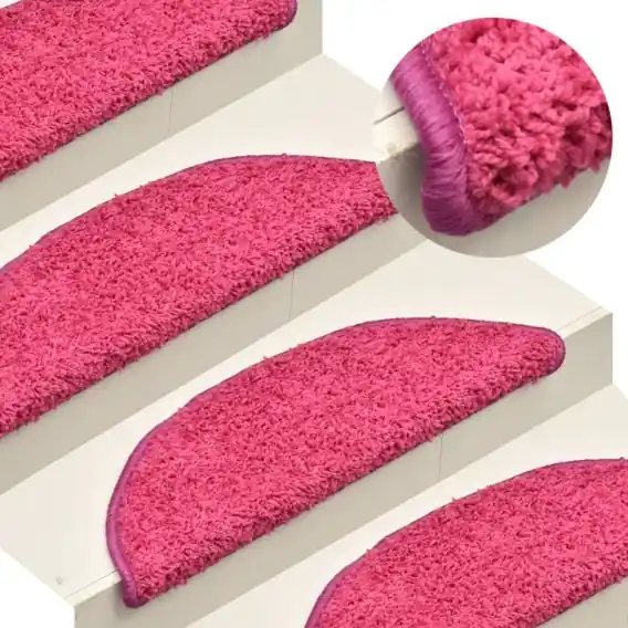 VidaXL Maty na schody 15 szt. 56x17x3 cm różowe półokrągłe - Hurtownia wielobranżowa Lumarko Tylko dziś