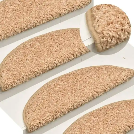 Najlepsza cena VidaXL Maty na schody 15 szt. 65x21x4 cm, złote, półokrągłe, duże - Hurtownia wielobranżowa Lumarko