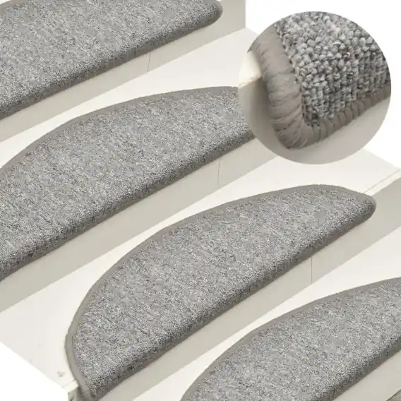 Do wyczerpania zapasów VidaXL Maty na schody 15 szt. 65x24x4 cm Jasnoszare Półokrągłe Duże - Hurtownia wielobranżowa Lumarko