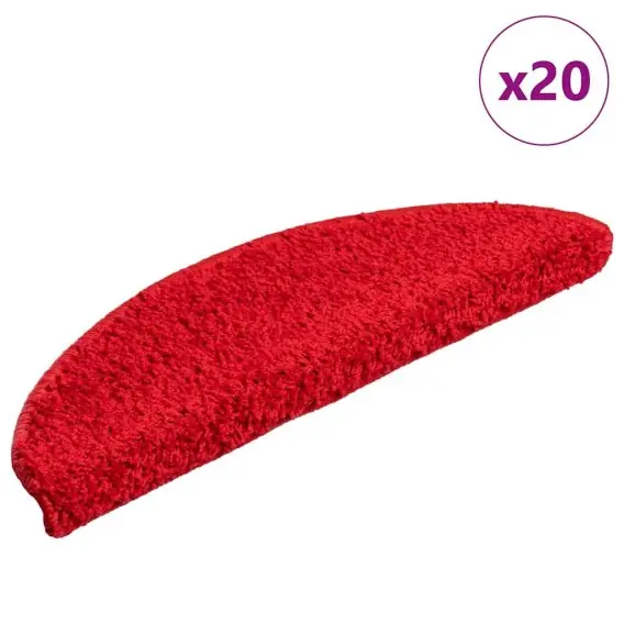 VidaXL Maty na schody 20 szt. 56x17x3 cm Czerwone półokrągłe - Hurtownia wielobranżowa Lumarko Tylko dziś