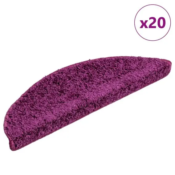 VidaXL Maty na schody 20 szt. 56x17x3 cm Fioletowe półokrągłe - Hurtownia wielobranżowa Lumarko Dodaj do koszyka