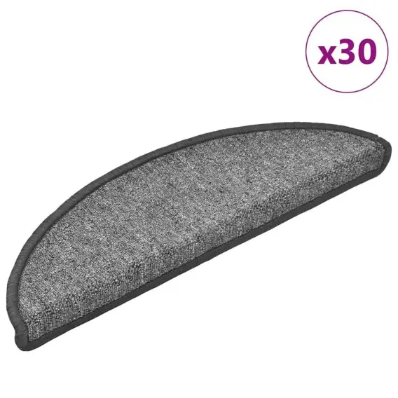 Wybór klientów VidaXL Maty na schody 30 szt. 56x17x3 cm Ciemnoszary Półokrągły - Hurtownia wielobranżowa Lumarko