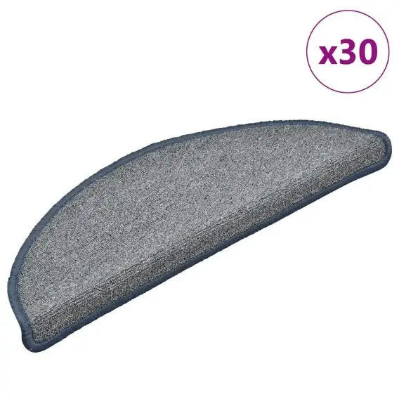 Taniej VidaXL Maty na schody 30 szt. 56x17x3 cm, jasnoszare i niebieskie, półokrągłe - Hurtownia wielobranżowa Lumarko