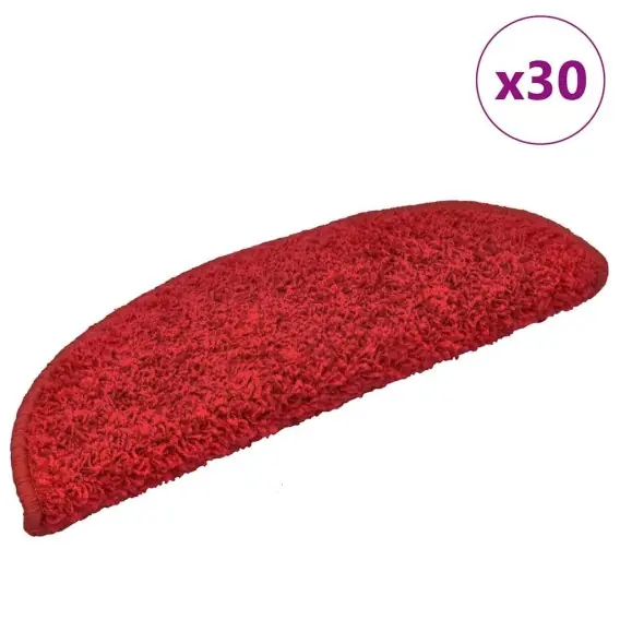 Oferta czasowa VidaXL Maty na schody 30 szt. 65x21x4 cm Czerwone półokrągłe duże - Hurtownia wielobranżowa Lumarko