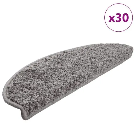 VidaXL Maty na schody 30 szt. 65x21x4 cm Szare półokrągłe duże - Hurtownia wielobranżowa Lumarko Tylko do końca tygodnia