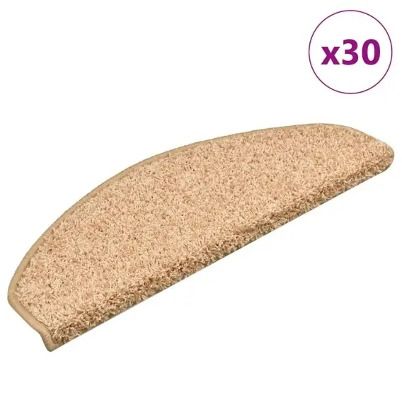Wysoka jakość VidaXL Maty na schody 30 szt. 65x21x4 cm, złote, półokrągłe, duże - Hurtownia wielobranżowa Lumarko