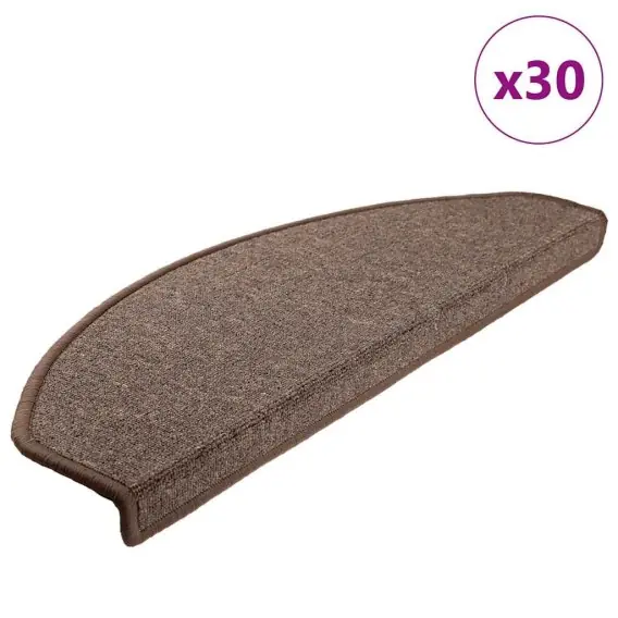 VidaXL Maty na schody 30 szt. 65x24x4 cm Brąz kawowy Półokrągły Duży - Hurtownia wielobranżowa Lumarko Ostatnie sztuki