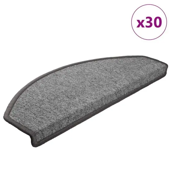 VidaXL Maty na schody 30 szt. 65x24x4 cm Ciemnoszary Półokrągły Duży - Hurtownia wielobranżowa Lumarko Tylko do końca tygodnia