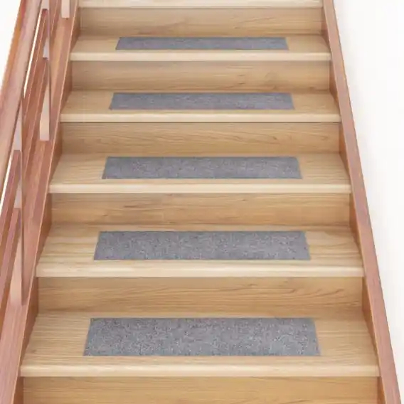 Sprawdź teraz VidaXL Maty na schody samoprzylepne 15 szt. 76x20 cm Jasnoszary prostokątny - Hurtownia wielobranżowa Lumarko