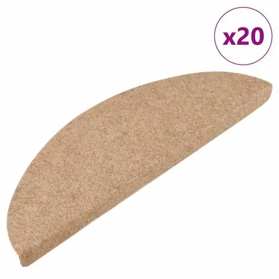 VidaXL Maty na schody samoprzylepne 20 szt. Beżowe 56x17x3 cm - Hurtownia wielobranżowa Lumarko Nie przegap
