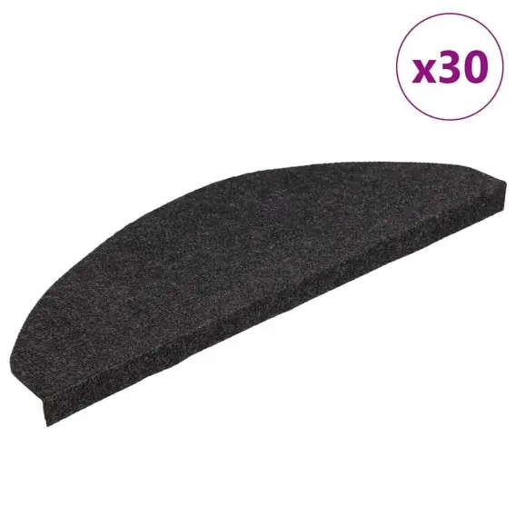VidaXL Maty na schody samoprzylepne 30 szt. Czarne 65x22,5x3,5 cm - Hurtownia wielobranżowa Lumarko Nowy