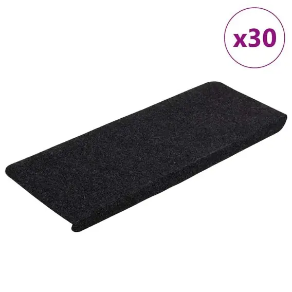 VidaXL Maty na schody samoprzylepne 30 szt. Czarne 65x24,5x3,5 cm - Hurtownia wielobranżowa Lumarko Szybka wysyłka
