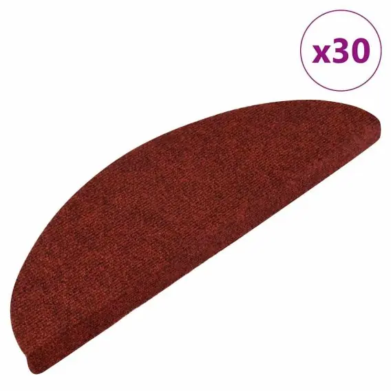 Łatwy zwrot VidaXL Maty na schody samoprzylepne 30 szt. Czerwone 56x17x3 cm - Hurtownia wielobranżowa Lumarko