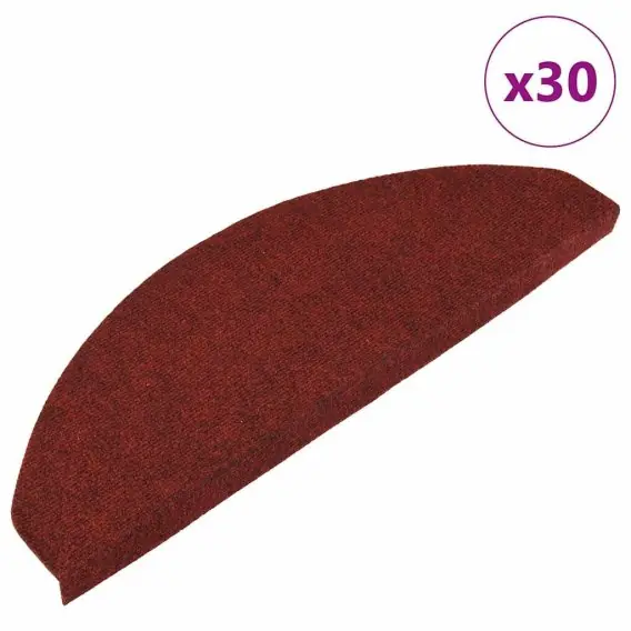 VidaXL Maty na schody samoprzylepne 30 szt. Czerwone 65x22,5x3,5 cm - Hurtownia wielobranżowa Lumarko Popularny