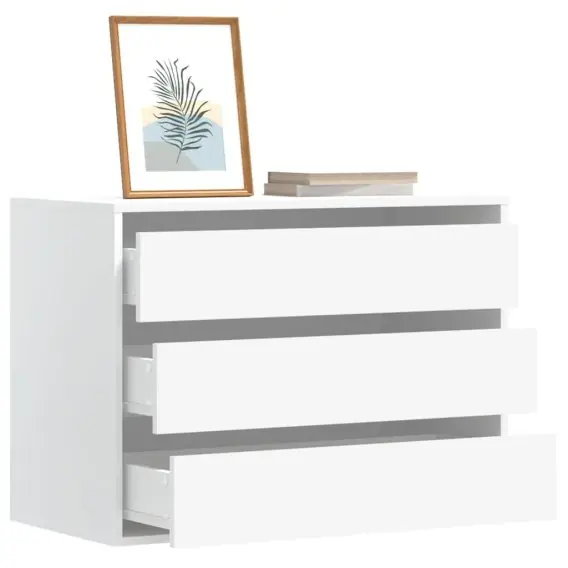 VidaXL Komoda, biała, 80x41x58 cm, materiał drewnopochodny - Hurtownia wielobranżowa Lumarko Najlepsza cena