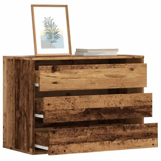 VidaXL Komoda, stare drewno, 80x41x58 cm, materiał drewnopochodny - Hurtownia wielobranżowa Lumarko Obniżka ceny
