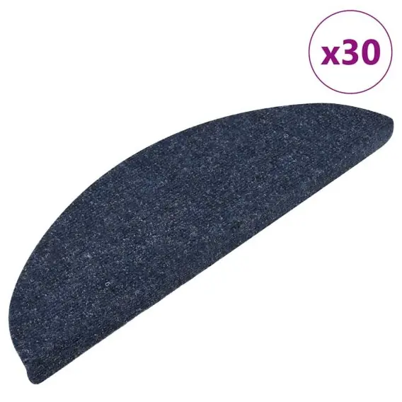 VidaXL Maty na schody samoprzylepne 30 szt. Niebieskie 56x17x3 cm - Hurtownia wielobranżowa Lumarko Wyprzedaż