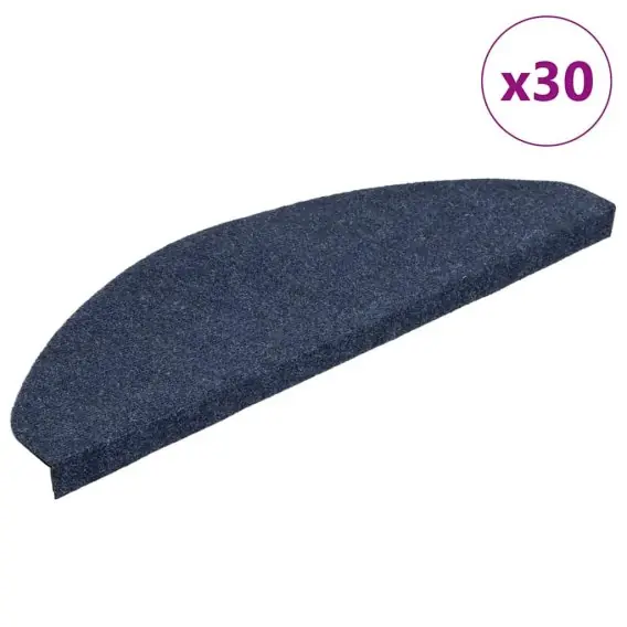 VidaXL Maty na schody samoprzylepne 30 szt. Niebieskie 65x22,5x3,5 cm - Hurtownia wielobranżowa Lumarko Szybka dostawa
