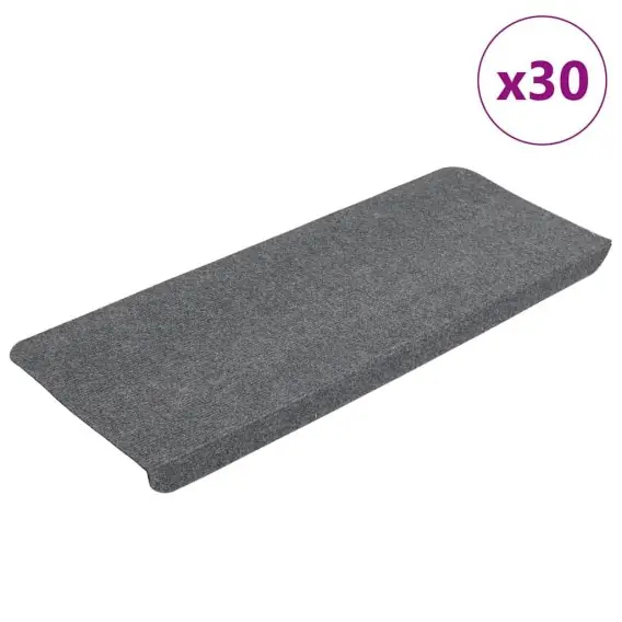 VidaXL Maty na schody samoprzylepne 30 szt. Szare 65x24,5x3,5 cm - Hurtownia wielobranżowa Lumarko Ekspresowa dostawa