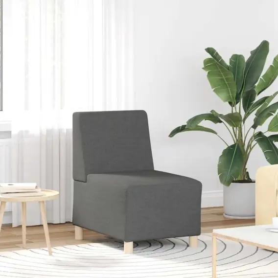 VidaXL Modułowa sofa bez podłokietników Ciemnoszara 55 cm Tkanina - Hurtownia wielobranżowa Lumarko Ostatnia szansa