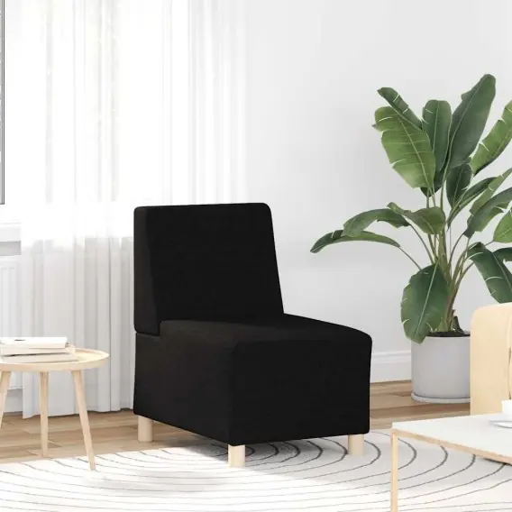 VidaXL Modułowa sofa bez podłokietników, czarna, 55 cm, materiał - Hurtownia wielobranżowa Lumarko Łatwy zwrot