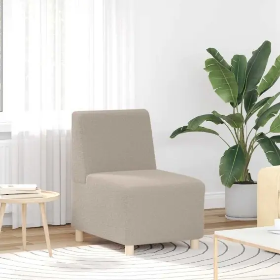 VidaXL Modułowa sofa bez podłokietników, jasnoszara, 55 cm, kręcona, tkanina przypominająca wełnę - Hurtownia wielobranżowa Lumarko Dostępne od ręki