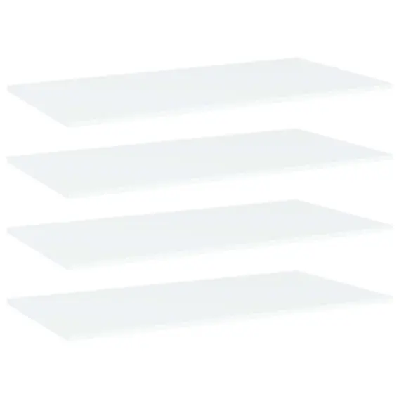 VidaXL Półki na książki, 4 szt., białe, 80x20x1,5 cm - Hurtownia wielobranżowa Lumarko Zamów teraz