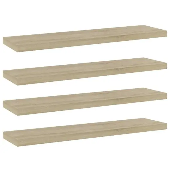 Hit cenowy VidaXL Półki na książki, 4 szt., kolor dąb sonoma, 40x10x1,5 cm - Hurtownia wielobranżowa Lumarko