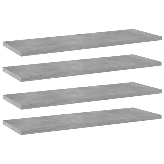Nie przegap VidaXL Półki na książki, 4 szt., szarość betonu, 60x20x1,5 cm, płyta - Hurtownia wielobranżowa Lumarko