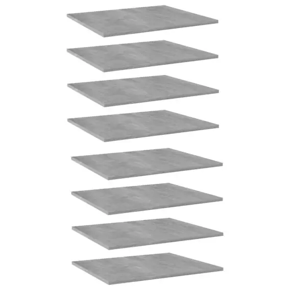 VidaXL Półki na książki, 8 szt., szarość betonu, 60x50x1,5 cm - Hurtownia wielobranżowa Lumarko Oferta czasowa