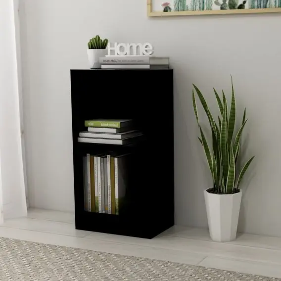 VidaXL Regał, czarny, 40x24x75 cm, materiał drewnopochodny - Hurtownia wielobranżowa Lumarko Oferta limitowana