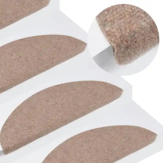 VidaXL Samoprzylepne nakładki na schody, 15 szt., 56x17x3 cm, beżowe - Hurtownia wielobranżowa Lumarko Bezpieczna płatność