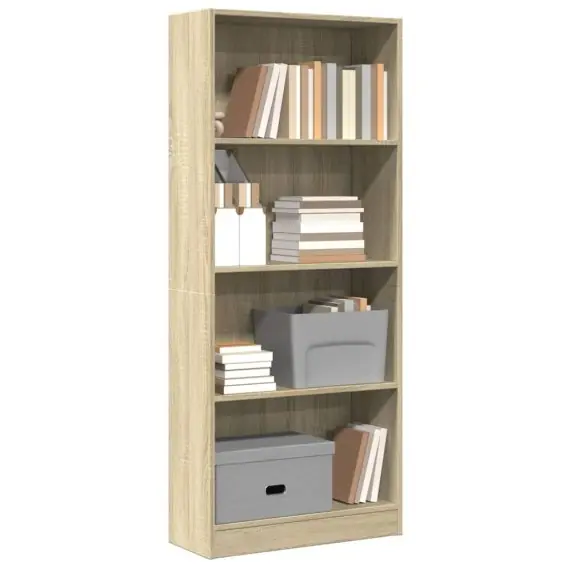VidaXL Regał, dąb sonoma, 60x24x143 cm, materiał drewnopochodny - Hurtownia wielobranżowa Lumarko Nie przegap