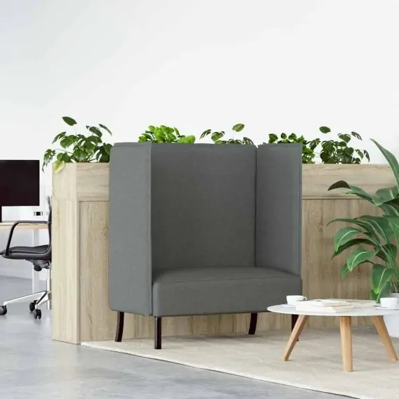 VidaXL Sofa z wysokim oparciem 101cm ciemno szary tkanina - Hurtownia wielobranżowa Lumarko Kup online