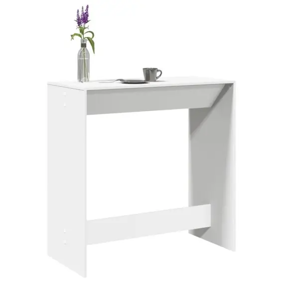 VidaXL Stolik barowy, biały, 102x50x103,5 cm, materiał drewnopochodny - Hurtownia wielobranżowa Lumarko Ostatnia szansa