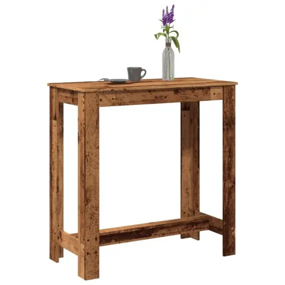 VidaXL Stolik barowy, stare drewno, 102x50x103,5 cm - Hurtownia wielobranżowa Lumarko Ostatnie sztuki