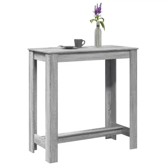 Kup teraz VidaXL Stolik barowy, szary dąb sonoma, 102x50x103,5 cm - Hurtownia wielobranżowa Lumarko