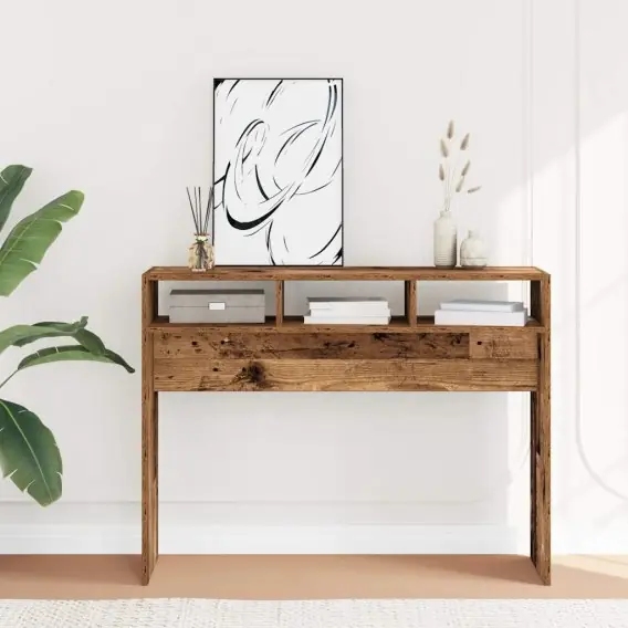 Kup teraz VidaXL Stolik konsolowy, stare drewno, 105x30x80 cm - Hurtownia wielobranżowa Lumarko