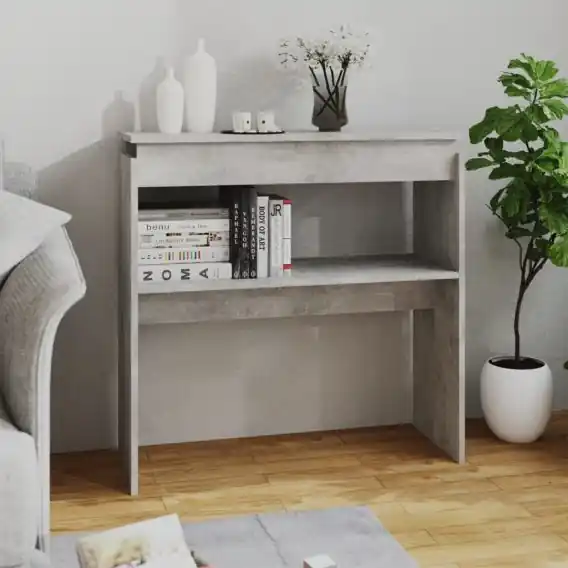 VidaXL Stolik konsolowy, szarość betonu, 80x30x80 cm - Hurtownia wielobranżowa Lumarko Oferta czasowa