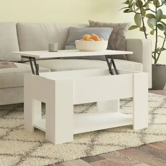 Łatwy zwrot VidaXL Stolik kawowy, biały, 79x49x41 cm, materiał drewnopochodny - Hurtownia wielobranżowa Lumarko