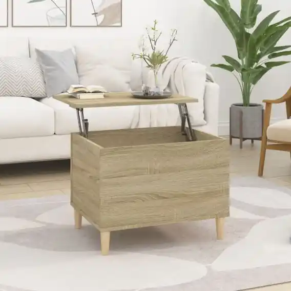 VidaXL Stolik kawowy, dąb sonoma 60x44,5x45 cm materiał drewnopochodny - Hurtownia wielobranżowa Lumarko Popularny